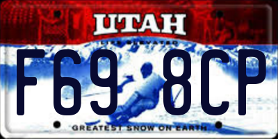 UT license plate F698CP