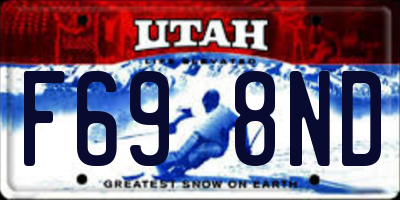 UT license plate F698ND