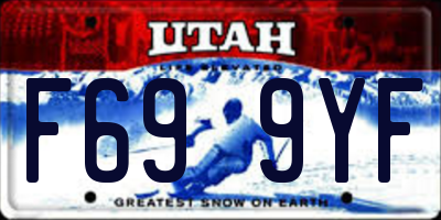 UT license plate F699YF