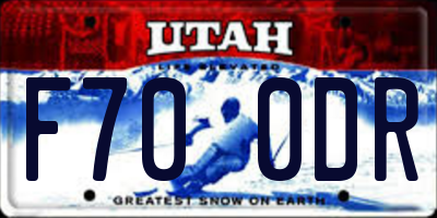 UT license plate F700DR