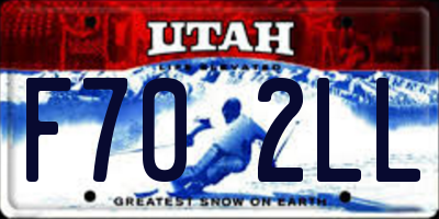 UT license plate F702LL
