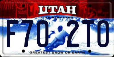 UT license plate F702TO