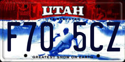 UT license plate F705CZ