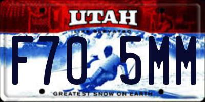 UT license plate F705MM