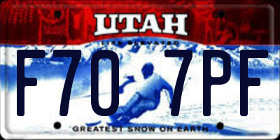 UT license plate F707PF