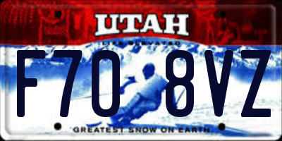 UT license plate F708VZ
