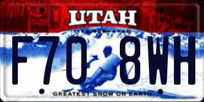 UT license plate F708WH
