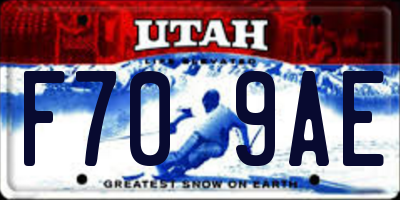 UT license plate F709AE