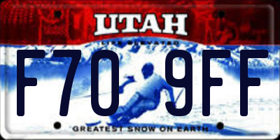 UT license plate F709FF