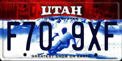 UT license plate F709XF