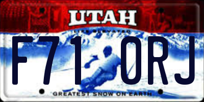 UT license plate F710RJ