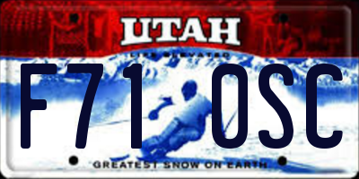 UT license plate F710SC