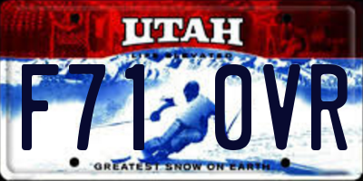 UT license plate F710VR