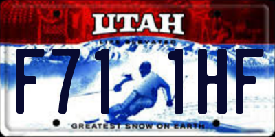 UT license plate F711HF
