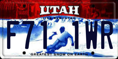 UT license plate F711WR