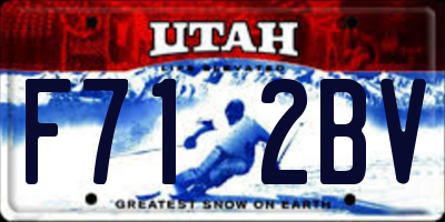 UT license plate F712BV