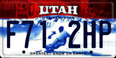 UT license plate F712HP