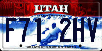 UT license plate F712HV