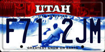 UT license plate F712JM