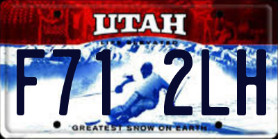 UT license plate F712LH