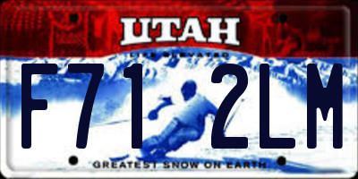 UT license plate F712LM