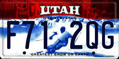 UT license plate F712QG