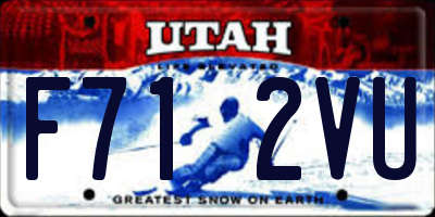 UT license plate F712VU