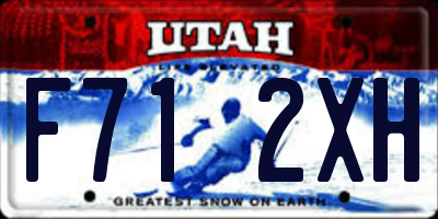UT license plate F712XH