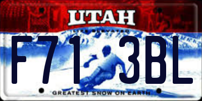 UT license plate F713BL
