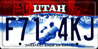 UT license plate F714KJ