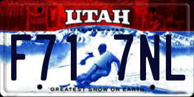 UT license plate F717NL