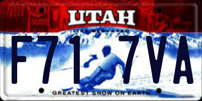 UT license plate F717VA