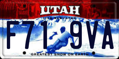 UT license plate F719VA