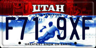 UT license plate F719XF