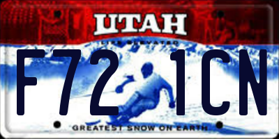 UT license plate F721CN