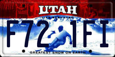 UT license plate F721FI