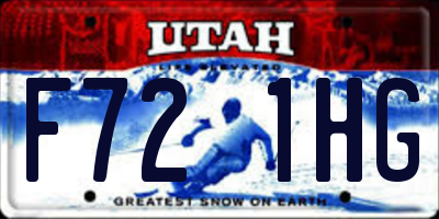 UT license plate F721HG