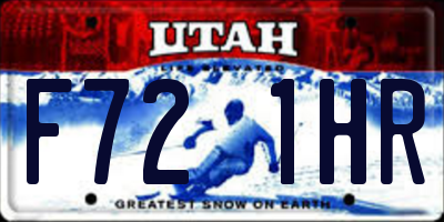 UT license plate F721HR