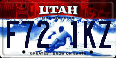 UT license plate F721KZ