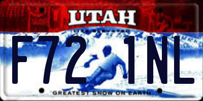 UT license plate F721NL