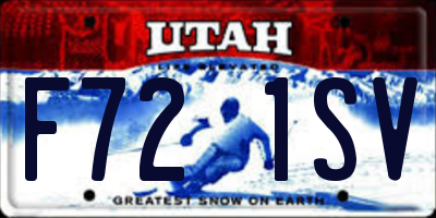 UT license plate F721SV