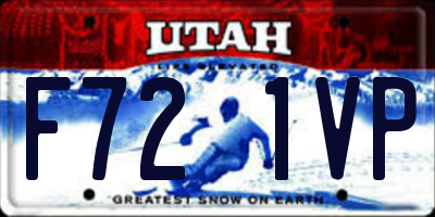 UT license plate F721VP