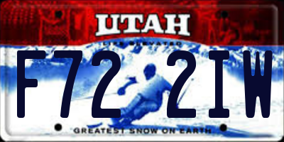 UT license plate F722IW