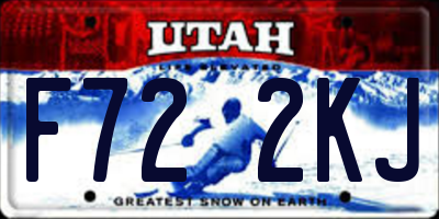 UT license plate F722KJ