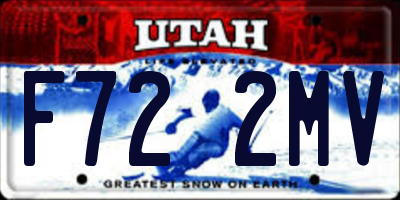 UT license plate F722MV