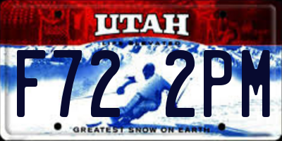 UT license plate F722PM