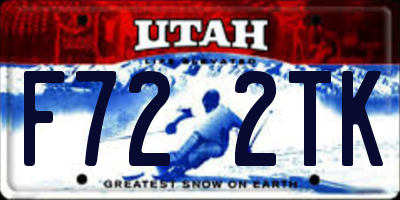 UT license plate F722TK
