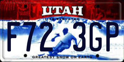 UT license plate F723GP
