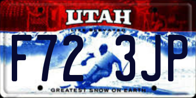 UT license plate F723JP
