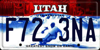 UT license plate F723NA